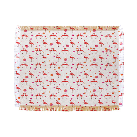 Kangarui Pink Flamingo Pattern Throw Blanket