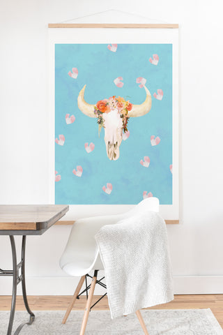 Kangarui Romantic Boho Buffalo II Art Print And Hanger