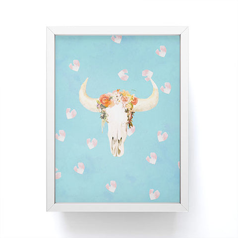 Kangarui Romantic Boho Buffalo II Framed Mini Art Print