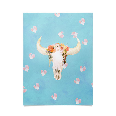 Kangarui Romantic Boho Buffalo II Poster