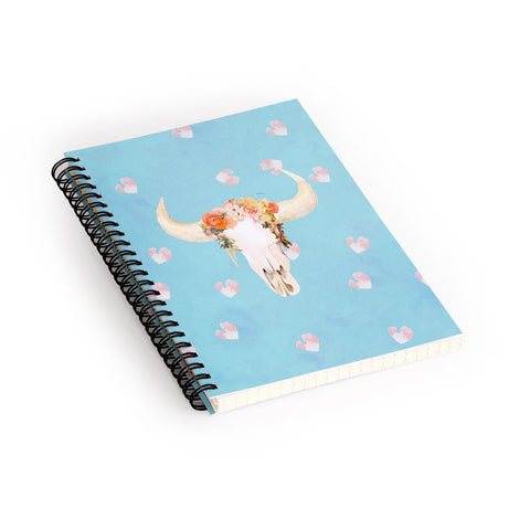 Kangarui Romantic Boho Buffalo II Spiral Notebook