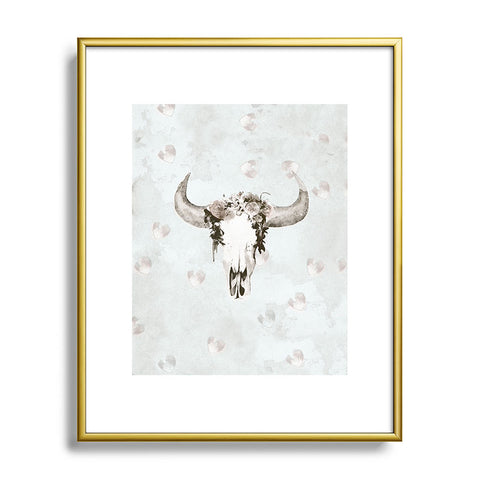 Kangarui Romantic Boho Buffalo III Metal Framed Art Print