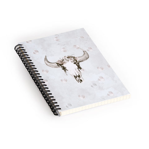Kangarui Romantic Boho Buffalo III Spiral Notebook
