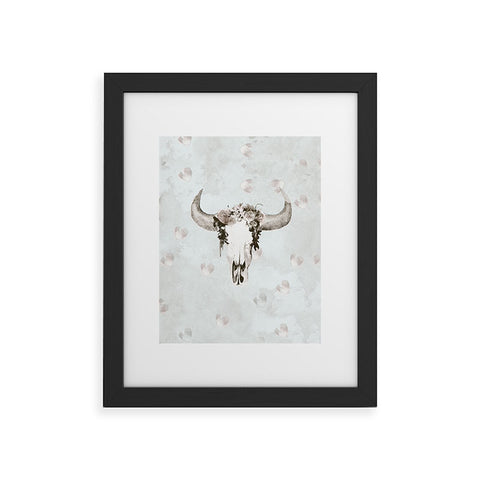 Kangarui Romantic Boho Buffalo III Framed Art Print
