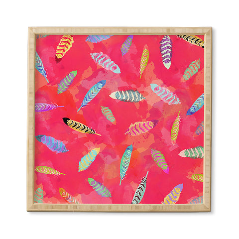 Kangarui Sunset Feathers Framed Wall Art