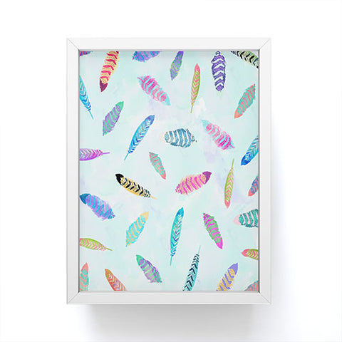 Kangarui Swimming Feathers Framed Mini Art Print