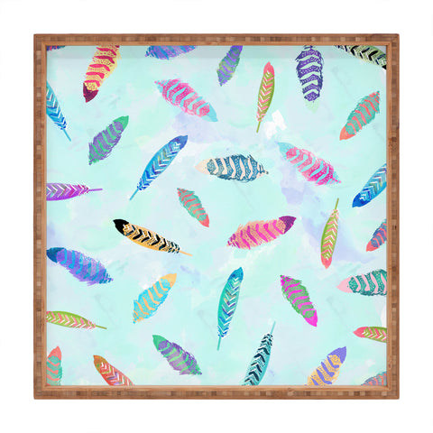 Kangarui Swimming Feathers Square Tray