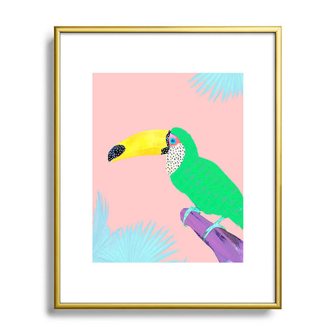 Kangarui Tropical Toucan Metal Framed Art Print