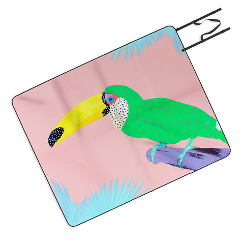 Kangarui Tropical Toucan Picnic Blanket