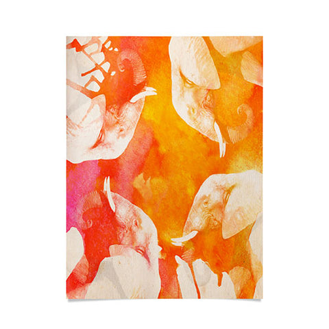 Kangarui Watercolor Elephant Poster