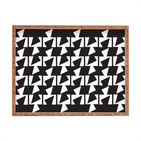 Karen Harris Bravo Black And White Rectangular Tray