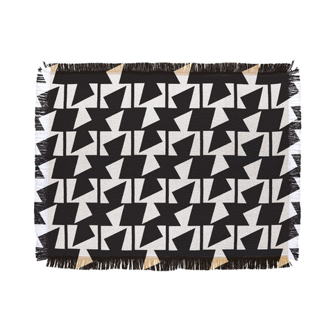 Karen Harris Bravo Black And White Throw Blanket