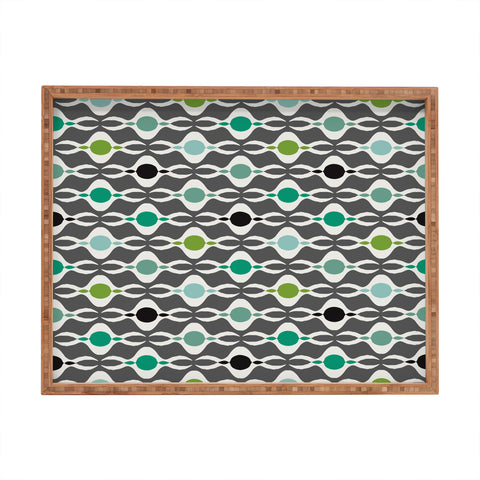 Karen Harris Coming Undone In Succulent Dark Rectangular Tray