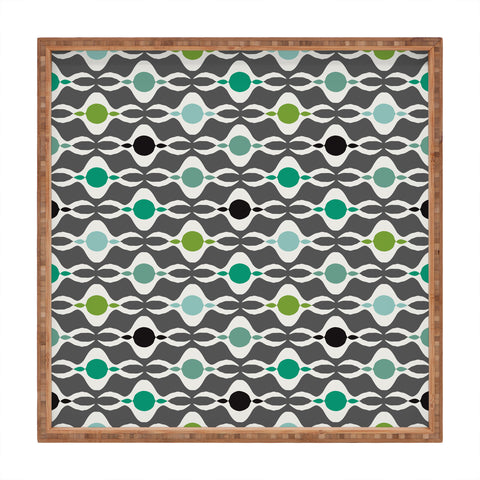 Karen Harris Coming Undone In Succulent Dark Square Tray