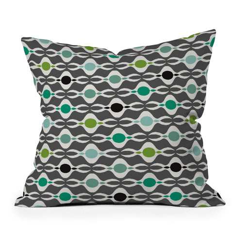 Karen Harris Coming Undone In Succulent Dark Throw Pillow