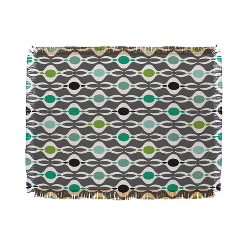 Karen Harris Coming Undone In Succulent Dark Throw Blanket