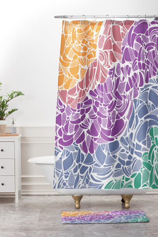 Karen Harris Fossil Jewel Shower Curtain And Mat