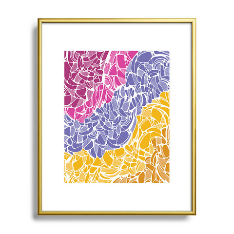 Karen Harris Fossil Warm Jewels Metal Framed Art Print