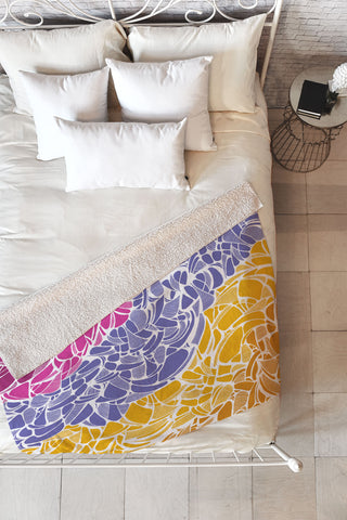 Karen Harris Fossil Warm Jewels Fleece Throw Blanket