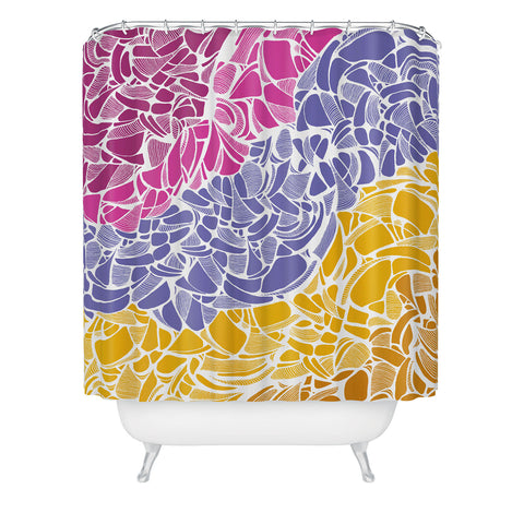 Karen Harris Fossil Warm Jewels Shower Curtain