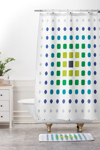 Karen Harris Modernity Galaxy Alberville Shower Curtain And Mat