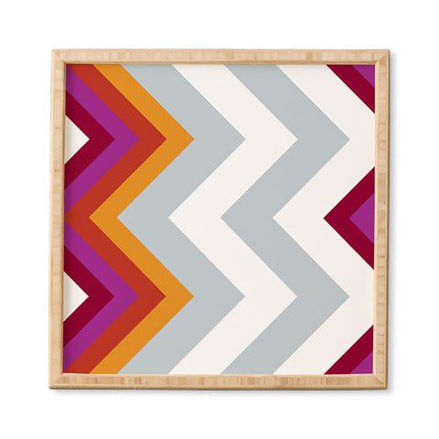 Karen Harris Modernity Solstice Warm Chevron Framed Wall Art