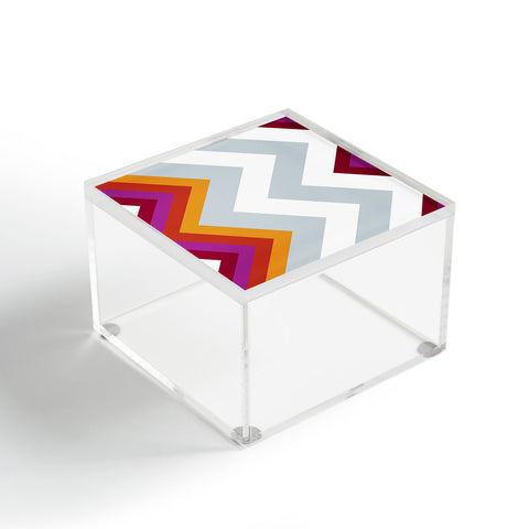 Karen Harris Modernity Solstice Warm Chevron Acrylic Box