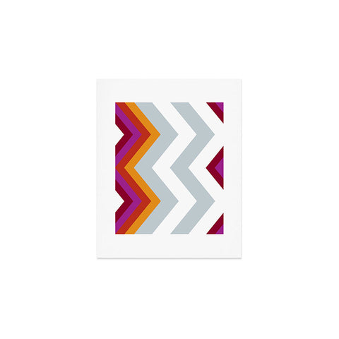 Karen Harris Modernity Solstice Warm Chevron Art Print