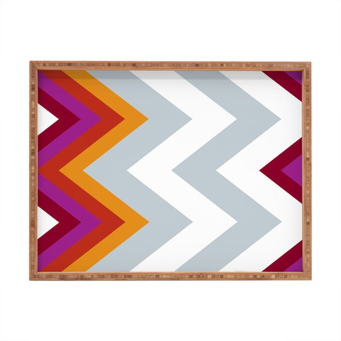 Karen Harris Modernity Solstice Warm Chevron Rectangular Tray