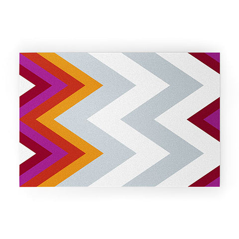 Karen Harris Modernity Solstice Warm Chevron Welcome Mat