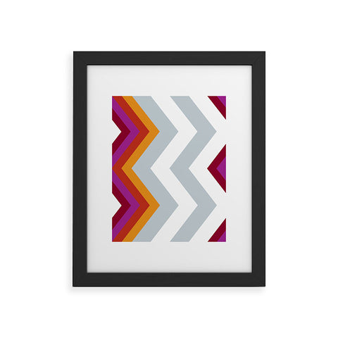 Karen Harris Modernity Solstice Warm Chevron Framed Art Print