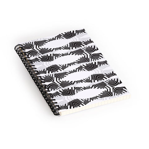 Karen Harris Poppycock Black And White Spiral Notebook