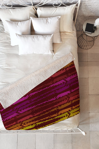 Karen Harris Poppycock Sunset Fleece Throw Blanket