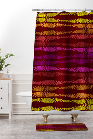 Karen Harris Poppycock Sunset Shower Curtain And Mat