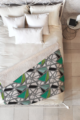 Karen Harris Shattered In Rainforest Fleece Throw Blanket