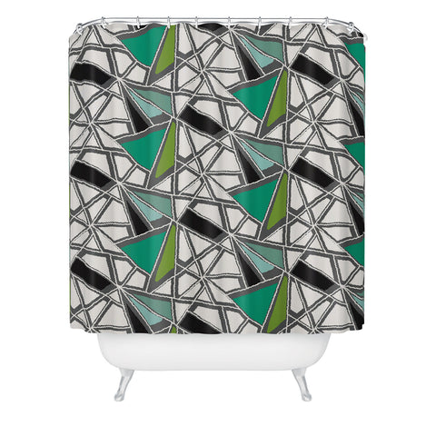 Karen Harris Shattered In Rainforest Shower Curtain