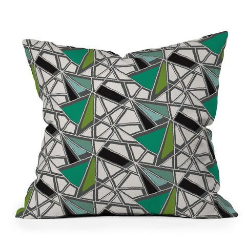 Karen Harris Shattered In Rainforest Throw Pillow