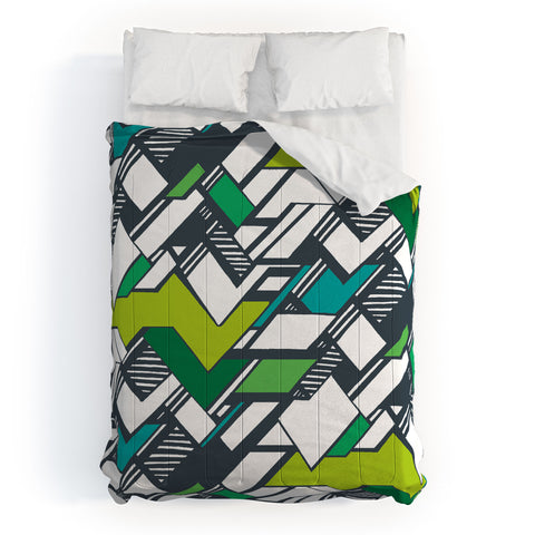 Karen Harris Taliesin Bold Green Comforter