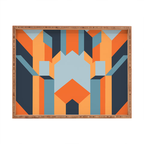 Kei Orange Terrace Rectangular Tray