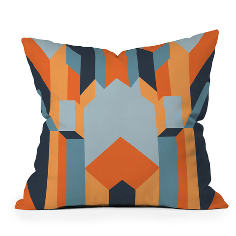 Kei Orange Terrace Throw Pillow