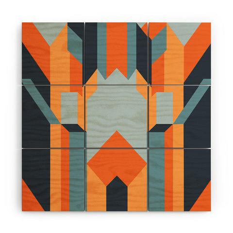 Kei Orange Terrace Wood Wall Mural