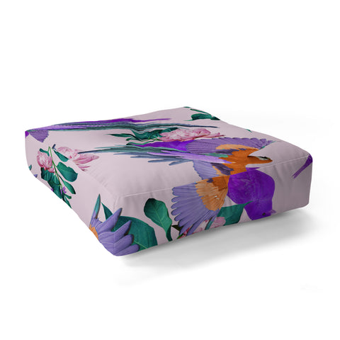 Kei Parrot Paradise Floor Pillow Square