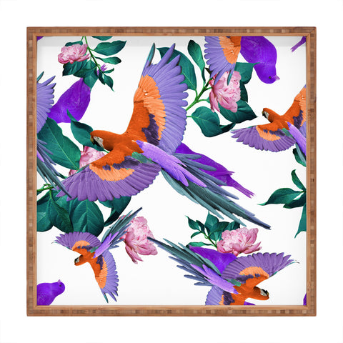 Kei Parrot Paradise II Square Tray