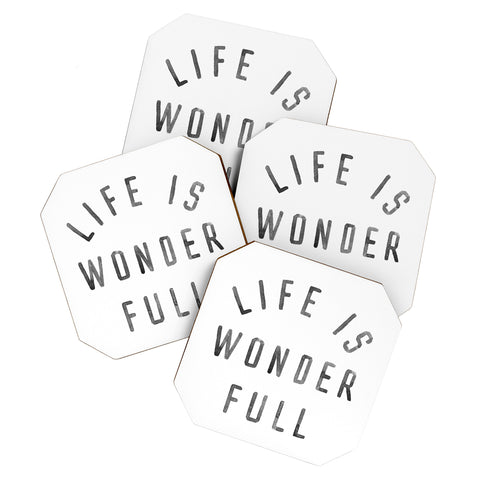 Kelli Murray LIFE IS WONDERFUL Coaster Set