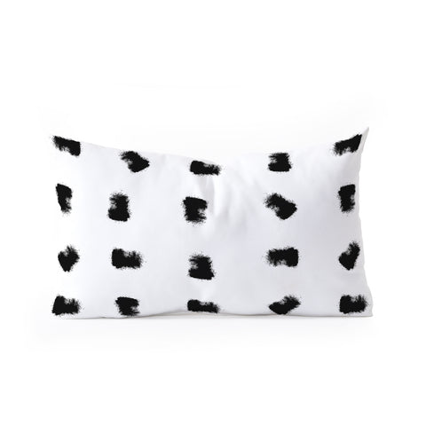 Kelly Haines Brush Dots Oblong Throw Pillow
