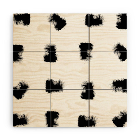 Kelly Haines Brush Dots Wood Wall Mural