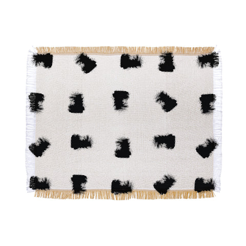 Kelly Haines Brush Dots Throw Blanket