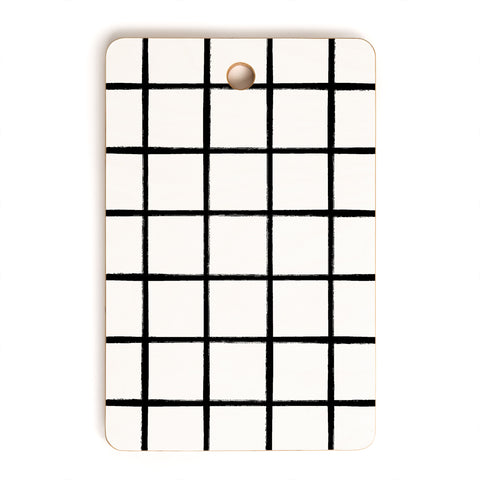 Kelly Haines Brushstroke Grid Cutting Board Rectangle