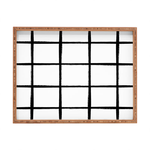 Kelly Haines Brushstroke Grid Rectangular Tray