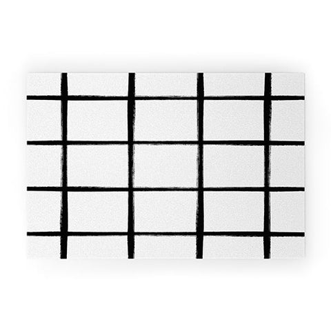 Kelly Haines Brushstroke Grid Welcome Mat